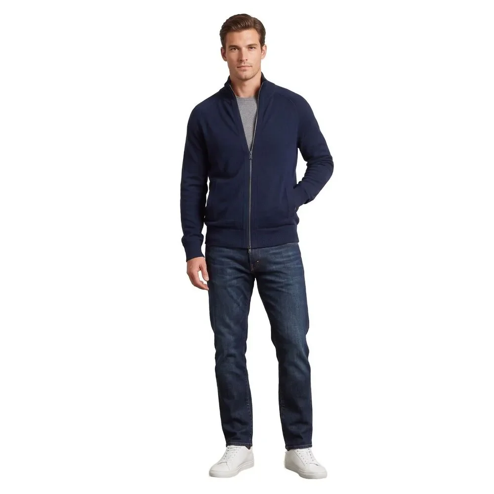 Banana Republic Navy Blue Full Zip Sweater Jacket Men's Medium